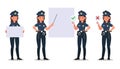 Police character vector design no17