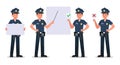 Police character vector design no2