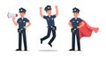 Police character vector design no7