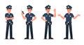 Police character vector design no1