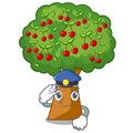 Police cherry tree in the cartoon shape