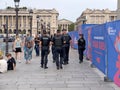 Police at Concorde Square, Paris, France