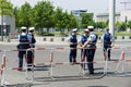 Police cordon in the government quarter (Regierungsviertel)