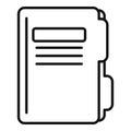 Police criminal folder icon, outline style