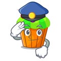 Police cupcake shape cartoon the delicious one