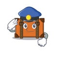 Police cute suitcase with the cartoon shape