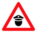 Police Danger - Raster Icon Illustration