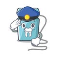 Police dental floss isolated with the character