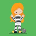 Police department girl prisoner orange 16