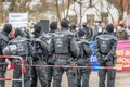 Police deployment at an anti-Corona demonstration for peace freedom self-determination in Regensburg, Germany