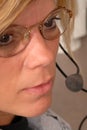 Police dispatcher's face