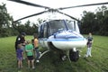 Police display their police helicopter