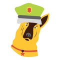 Police dog icon, flat style Royalty Free Stock Photo