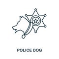 Police Dog icon. Simple element from police collection. Creative Police Dog icon for web design, templates, infographics Royalty Free Stock Photo