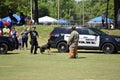 Police Dog K-9 Demonstration at National Kids to Park Day, Bartlett, TN Royalty Free Stock Photo