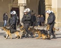 Police with dogs Royalty Free Stock Photo