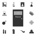 Police door icon. Simple element illustration. Police door symbol design from Crime collection set. Can be used for web and mobile