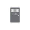 police door icon. Simple element illustration. police door symbol design template. Can be used for web and mobile