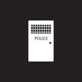 police door icon. Simple element illustration. police door symbol design template. Can be used for web and mobile