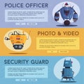 Police drone robot. Patrol cop with artificial intelligence Royalty Free Stock Photo