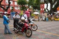 Police on the Dutch square in Malacca, Malasia