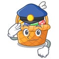 Police easter basket ball in cartoon shape