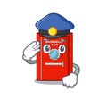 Police emergency exit door with the character