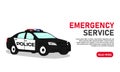 Police emergency template banner poster design