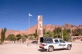 Police at entrance of village of Tilcara