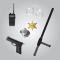 Police equipment icon eps10