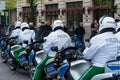 Police escort on motorcycles