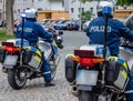 Police escort motorcycles in Germany
