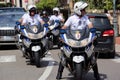 Police Escort Motorcyclists in Monaco