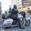 Police escorts on motorbikes oversees the order Royalty Free Stock Photo
