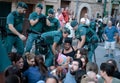 Police evicts protest against a bull run celebration in Mallorca