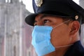Police with face mask in Mexico