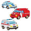 Police fire ambulance Royalty Free Stock Photo