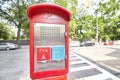 Police and Fire emergency call box. Royalty Free Stock Photo