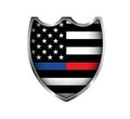 Police and Firefighter American Flag Badge Emblem Illustration Royalty Free Stock Photo