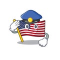 Police flag america isolated in the cartoon