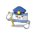 Police flag argentina cartoon the shaped mascot