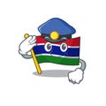 Police flag gambia isolated in the character