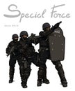 Police Forces anti terror operation. Vector sketch