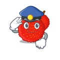 Police fresh bayberry fruit in mascot basket