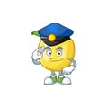 Police golden apple with cartoon character style