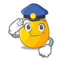 Police golden egg cartoon for greeting card