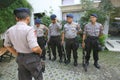 Police guard the President's home