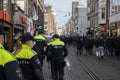 Police Guarding FC Union Berlin Football Supporters At Amsterdam The Netherlands 16-2-2023