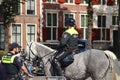 Police guarding during the king`s speech named Troonrede from the throne on Prinsjesdag in The Hague