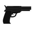 Police gun cop automatic pistol realistic vector illustration isolated